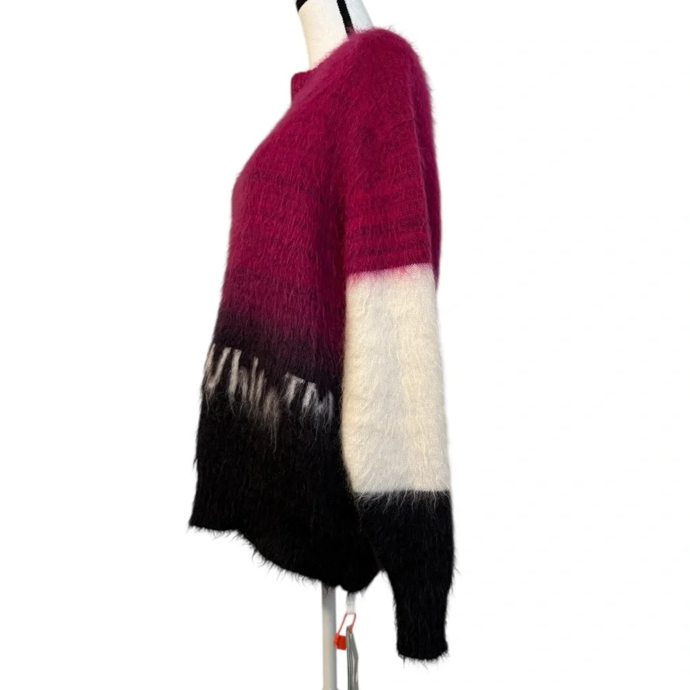Off-White Mohair Helvetica Logo Sweater
